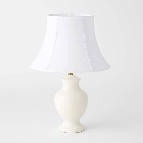 Out Scallop Bell 100% Pongee Silk Lamp Shade - Oyster