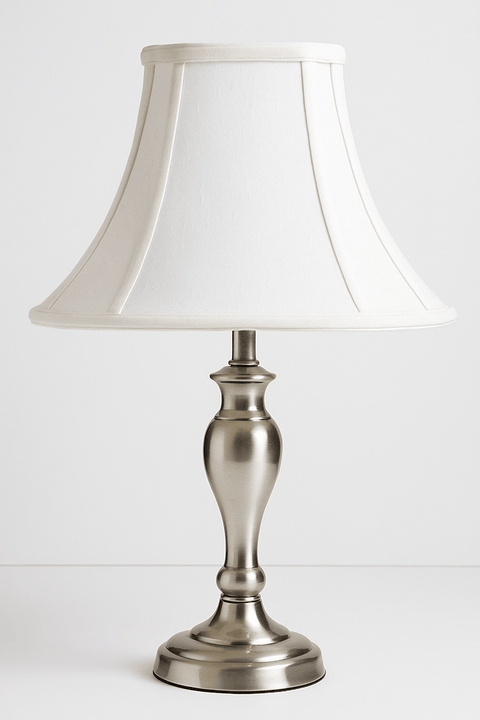 Out Scallop Bell Supreme Satin Lamp Shade - Natural White