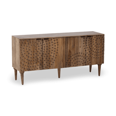 Contemporary Geometric Sideboard with Pull Handles Cabinet