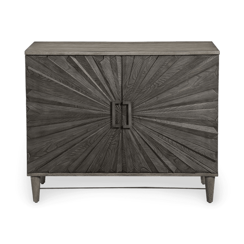 Bohemian Washed Wood Accent Cabinet with Pull Handles