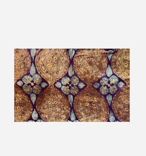 Artful Traditionalist Art Deco Embroidered Velvet Accent Pillow