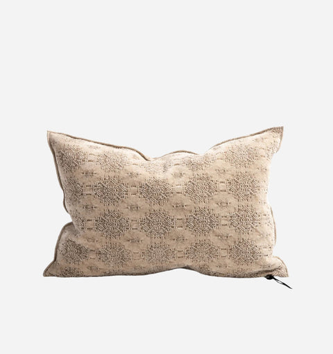 Artful Traditionalist Bohemian Embroidered Lumbar Throw Pillow