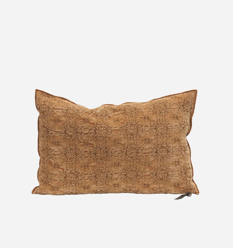 Artful Traditionalist Bohemian Embroidered Lumbar Throw Pillow