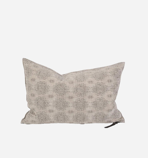 Artful Traditionalist Bohemian Embroidered Lumbar Throw Pillow