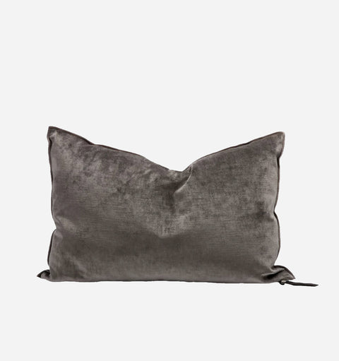 Monochromatic Modern Velvet Accent Pillow with Removable Cover