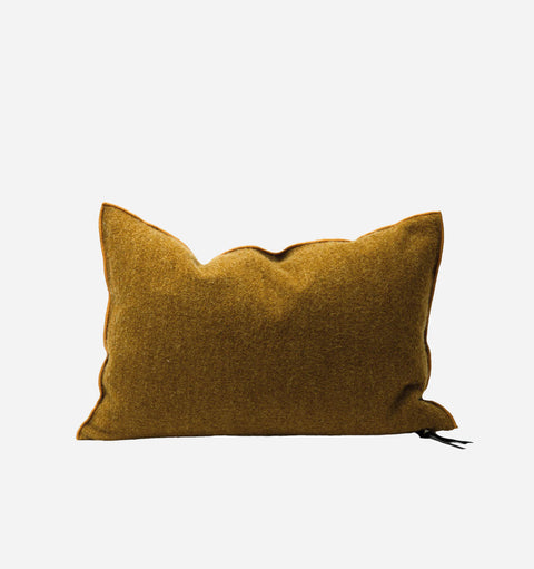 Monochromatic Contemporary Lumbar Pillow with Removable Cover