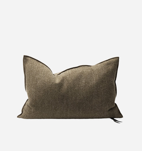 Monochromatic Contemporary Lumbar Pillow with Removable Cover