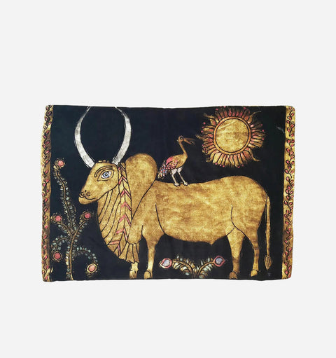 Artful Traditionalist Bohemian Animal Graphic Boudoir Throw Pillow