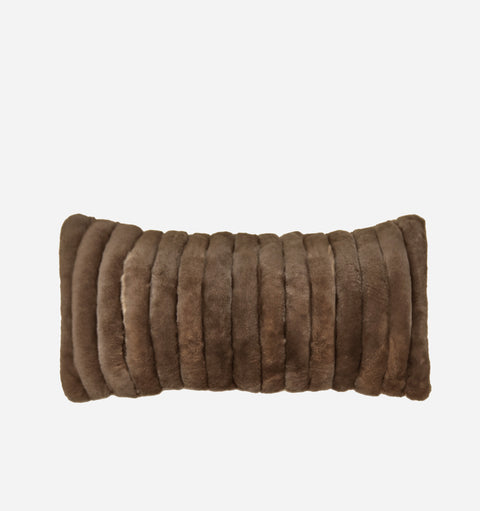 Monochromatic Modern Ribbed Lumbar Throw Pillow