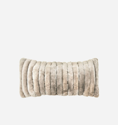 Monochromatic Modern Ribbed Lumbar Throw Pillow