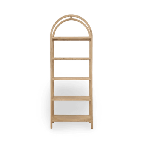 Scandinavian Organic Oak Wood Bookcase