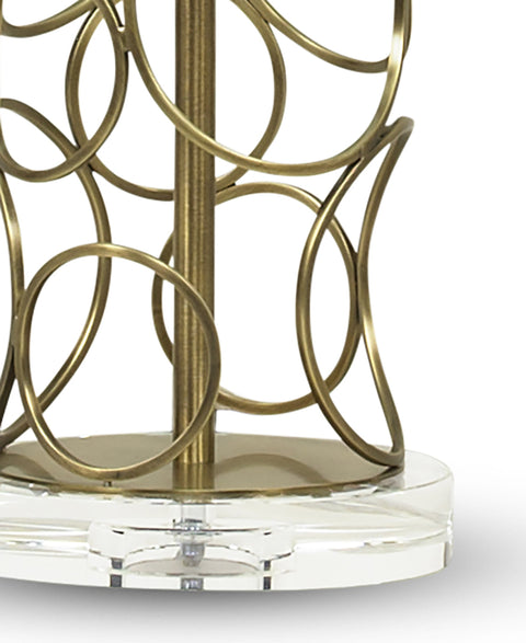 Pacific Accent Column Table Lamp Eclectic Drum Design