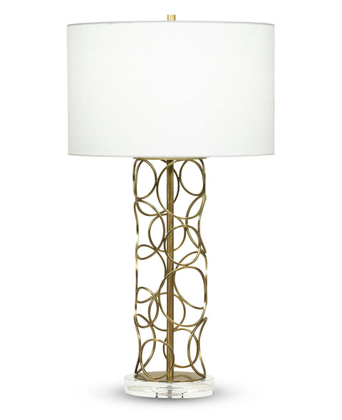 Pacific Accent Column Table Lamp Eclectic Drum Design