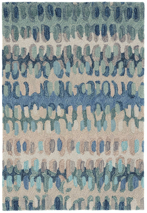 Contemporary Abstract Wool Area Rug - Rectangle