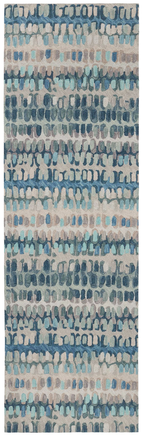 Contemporary Abstract Wool Area Rug - Rectangle