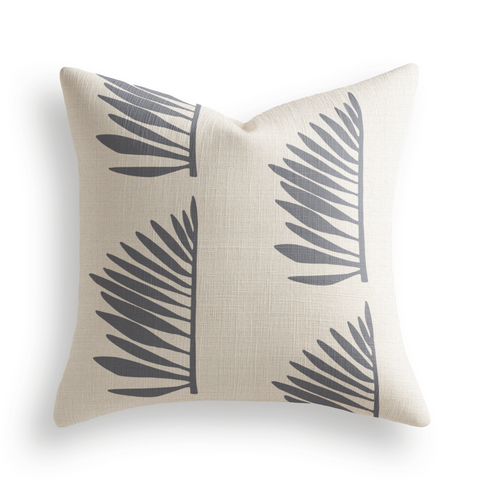 Palmetto Throw Pillow in Midnight