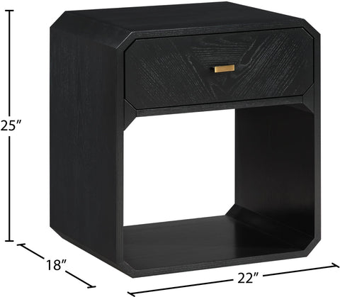 Meridian Furniture Inc. Parker Timeless Minimalist Modern Hexagonal Nightstand - 22 W