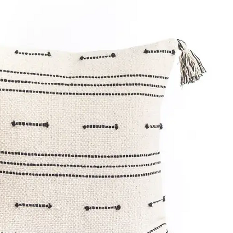 Powered by People Artful Traditionalist Bohemian Handwoven Square Throw Pillow - 18 x 18