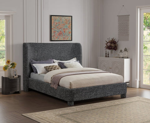 Penny Linen Textured Fabric Upholstered Bed