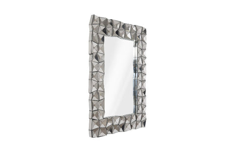 Contemporary Handcrafted Geometric Accent Wall Mirror