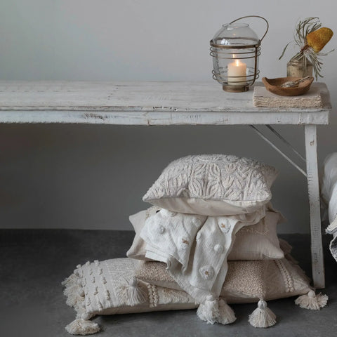 The Lifestyle Lab Artful Traditionalist Bohemian Embroidery Lumbar Pillow - 36 x 16