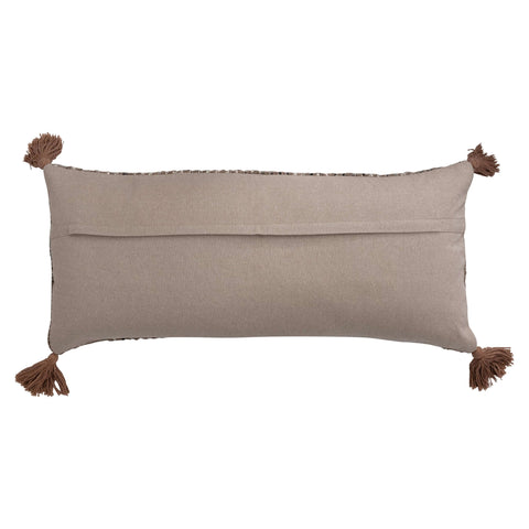 The Lifestyle Lab Classic Bohemian Stripe Lumbar Pillow with Tassels - 36 x 16