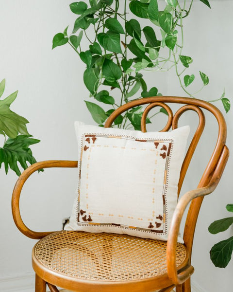 Creative Women Artful Traditionalist Handcrafted Bohemian Accent Throw Pillow - 18 x 18