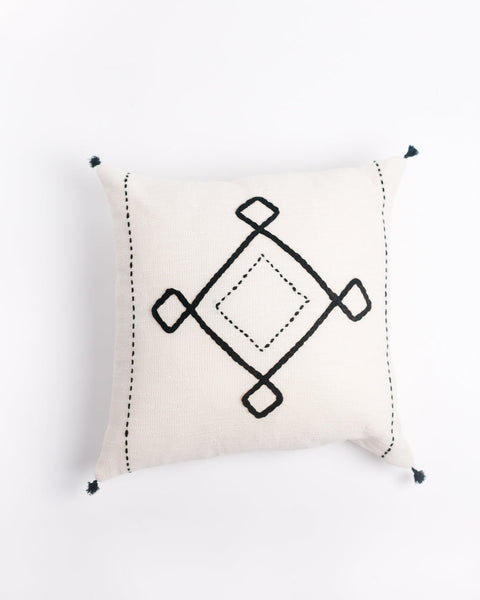 Creative Women Global Eclecticist Bohemian Embroidered Accent Throw Pillow - 18 x 18