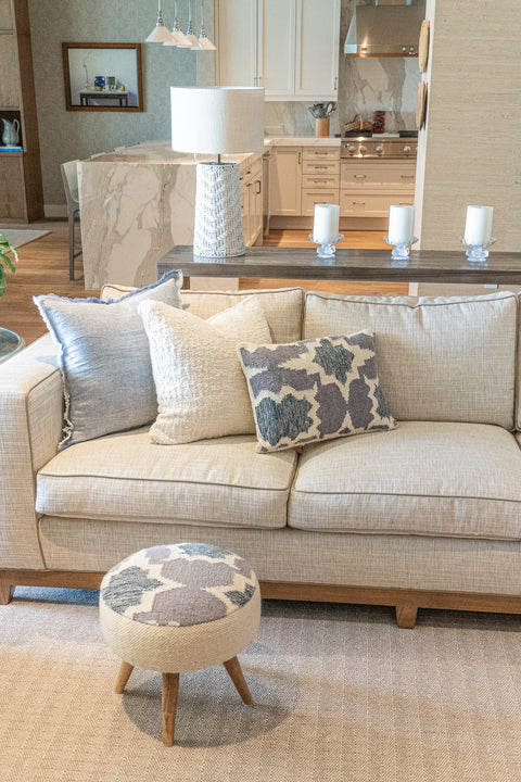 Anaya Monochromatic Scandinavian Linen Fringe Accent Pillow - 26X 26 - 20 x 20 - 14 x 20