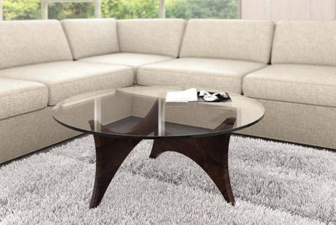Copeland Furniture Pivot Mid Century Curved Coffee Table