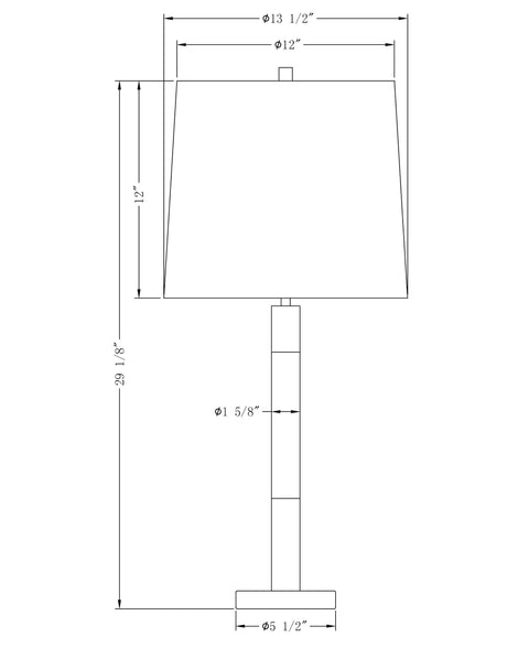 Poppy Ambient Column Drum Modern Table Lamp