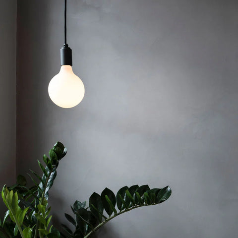 Ambient Minimalist Pendant Light in Graphite Cylinder Design