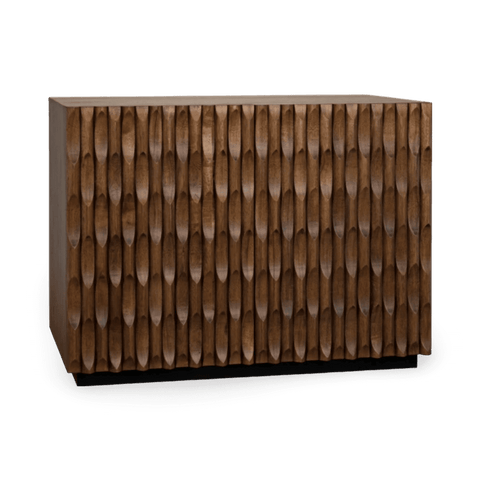 Alameda Geometric Walnut Sideboard Cabinet