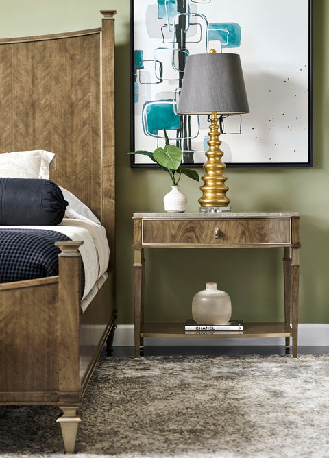 Barcelona Charles Curved Traditional Nightstand