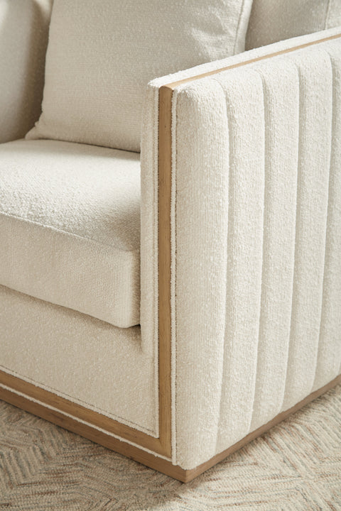 Timeless Minimalist Modern Fluted Upholstered Slipper Lounge Chair