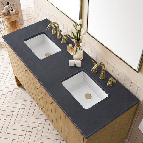 Hudson Modern Double Equal Bowl Bathroom Vanity
