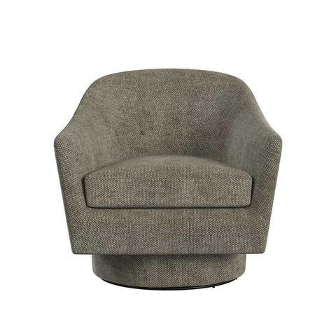 Timeless Minimalist Barrel Lounge Chair with Plinth Base