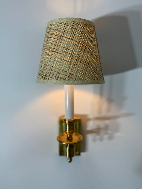 Raffia Hardback  Chandelier Shade - Two Sizes 5” & 6” Base