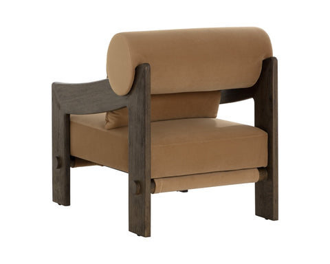 Timeless Minimalist Modern Oak Chair & a Half Lounge Chair