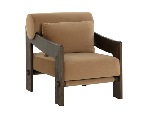 Timeless Minimalist Modern Oak Chair & a Half Lounge Chair