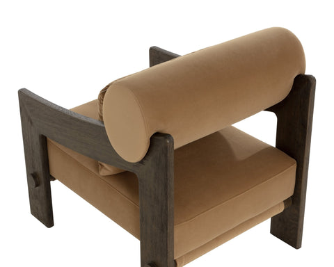 Timeless Minimalist Modern Oak Chair & a Half Lounge Chair