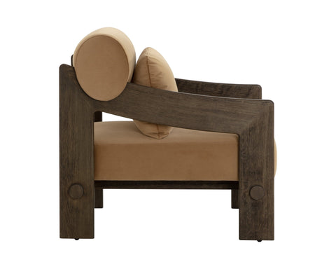 Timeless Minimalist Modern Oak Chair & a Half Lounge Chair