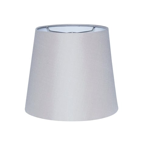 Retro Drum Hand Rolled Edge Hard Back 100% Dupioni Silk Lamp Shade - Oyster