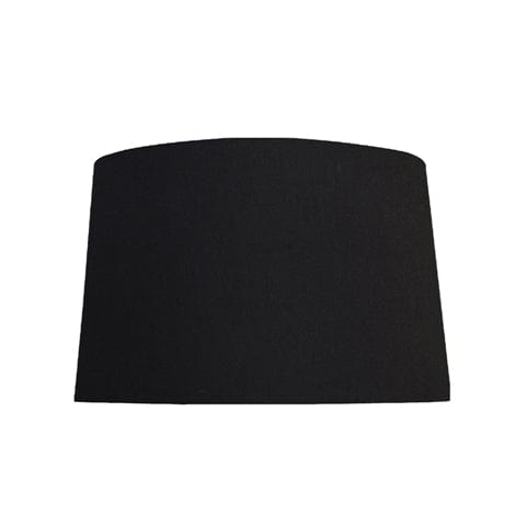 Retro Drum Hand Rolled Edge Hard Back Anna Rayon Lamp Shade - Black