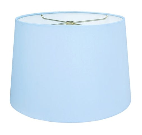 Retro Drum Hand Rolled Edge Hard Back Anna Rayon Lamp Shade - Jet Stream
