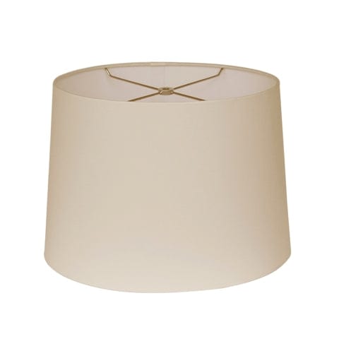 Retro Drum Hand Rolled Edge Hard Back Burlap Linen Lamp Shade - Sand