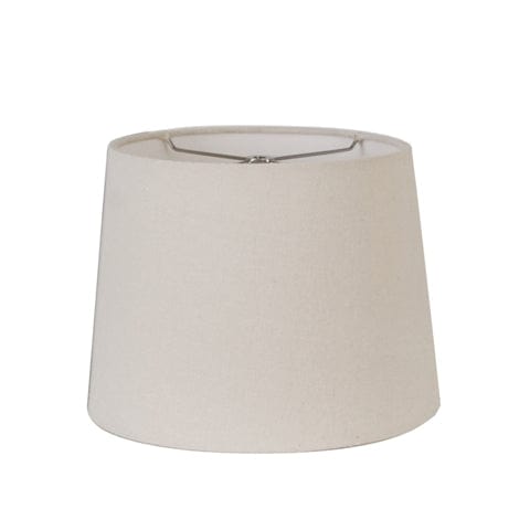 Retro Drum Hand Rolled Edge Hard Back Fine Line Lamp Shade - Off White