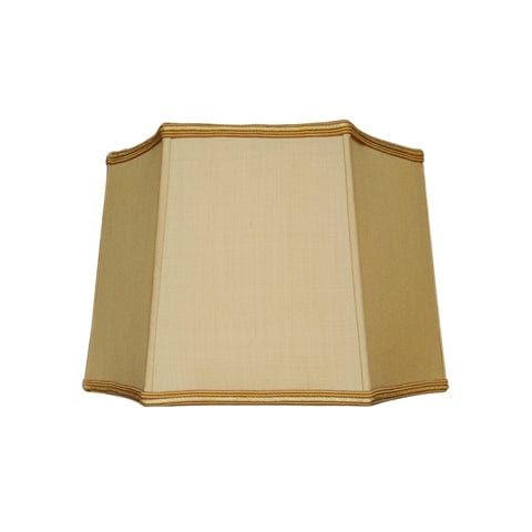 Retro Hex 100% Pongee Silk Lamp Shade - Gold