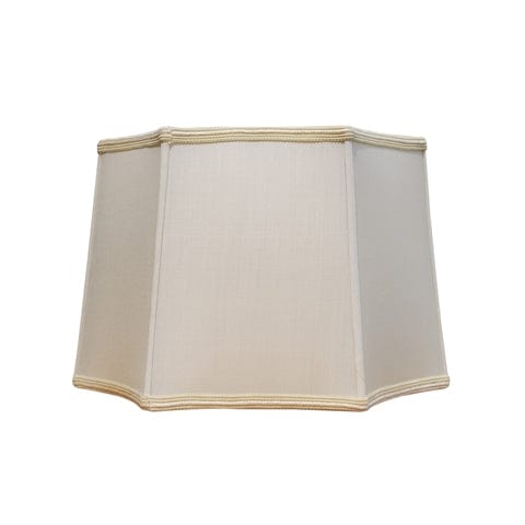 Retro Hex 100% Pongee Silk Lamp Shade - Sand