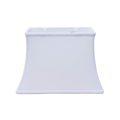 Retro Oblong Bell Anna Rayon Lamp Shade - White